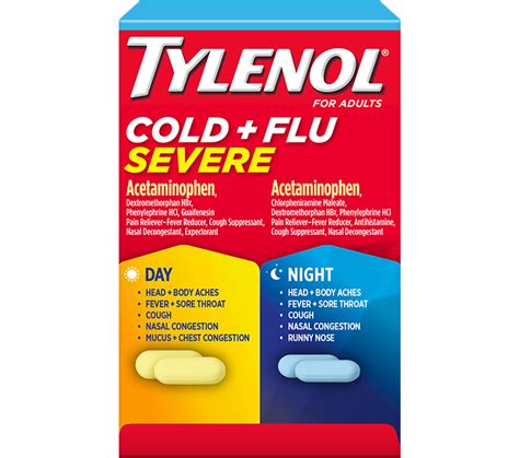 Tylenol® Cold And Flu Severe Day Night Caplets Tylenol®