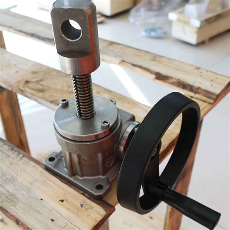hand operated worm gear stainless steel screw jackhand operated worm
