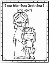 Jesus Follow Serving Lesson Christ Others Coloring Pages Church Activity Choose Kids Serve Sunday School Helps Primary Bing Childrens Service sketch template
