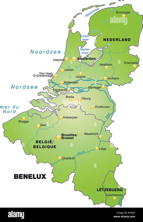 belgium netherlands benelux card outline borders luxembourg atlas map stock vector image