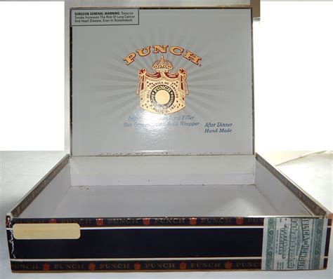 punch cigar box empty imported taboaco