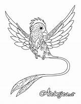 Alebrijes Alebrije Quetzal sketch template