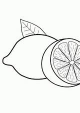 Coloring Pages Printable Lemon Fruits Lemons Fruit Kids Visit Book sketch template