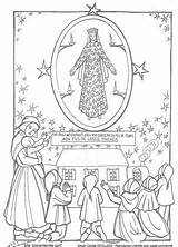 Vierge Sainte Coloriage Apparitions Coloriages Ciel Pontmain Lourdes Enregistrée Télécharger sketch template