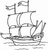 Pirate Ship Coloring Kids Pages Drawing Simple Columbus Preschool Christopher Easy Ocean Drawings Sail Open Ships Getdrawings Paintingvalley Boat Paper sketch template