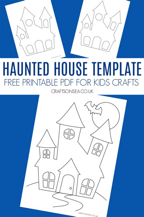 haunted house template  printable  crafts  sea