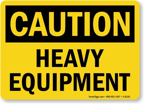 heavy equipment sign sku
