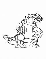 Coloring Pokemon Groudon Pages Popular sketch template