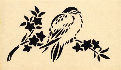 galerie des pochoirs oiseaux bird stencil stencil patterns wall