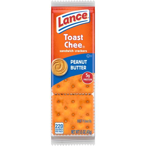 lance sandwich crackers toastchee peanut butter individual pack