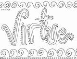 Coloring Pages Virtue Words Doodle Alley Word Mediafire Sheets sketch template