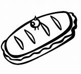 Sandwich Coloring Ii Bread Colorear Loaf Coloringcrew Clipart Cliparts sketch template