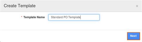 create    template  purchase orders app