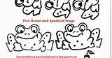Speckled Frogs Green Printable Five sketch template