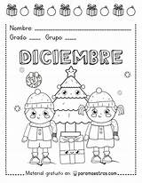 Diciembre Portada Portadas Paramaestros Dejamos Descarguen Recuerda Nochebuena Abajo Completo Año sketch template