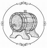 Barrel Drawing Whiskey Wine Sketch Getdrawings Vector sketch template