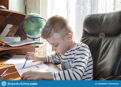 boy   math homework stock photo image  person