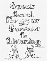 Samuel Coloring Pages Bible Listening Servant Speak Lord Kids Sheets Color Colouring Sunday School Printable God Activities Speaks Print Clip sketch template