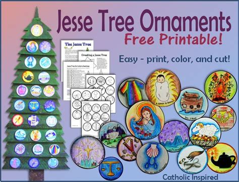 printable jesse tree ornaments   easy catholiccrafts