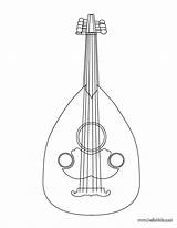 Coloring Mandoline Mandolin Ausmalen Instrument Bandolim Hellokids Coloriages Sketch Farben Drucken sketch template