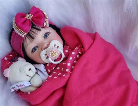 reborn bebê boneca menina real enxoval completo frete grátis