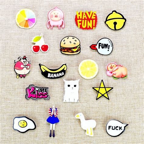 hot anime pins for clothes kawaii icon acrylic badges fashion clothes badge backpack pin button