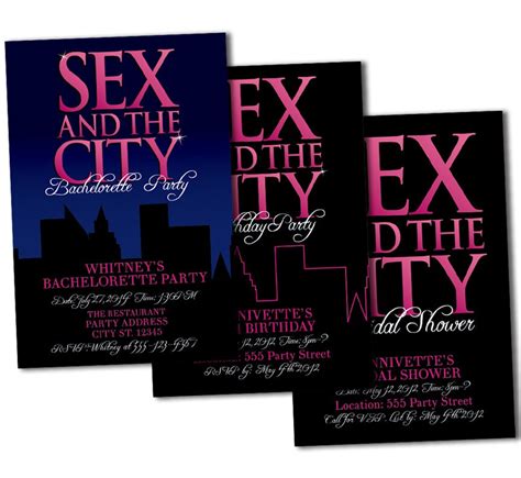 Sex And The City Invitations Etsy