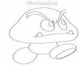 Goomba Nintendo sketch template