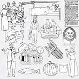 Plymouth Colony Clip Thanksgiving Preview sketch template