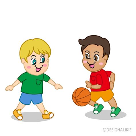 playing basketball  friends clipart