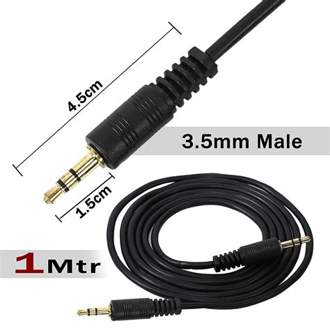 ad net male  male stereo audio aux cable  feet mm