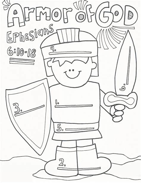 armor  god coloring pages   worksheets
