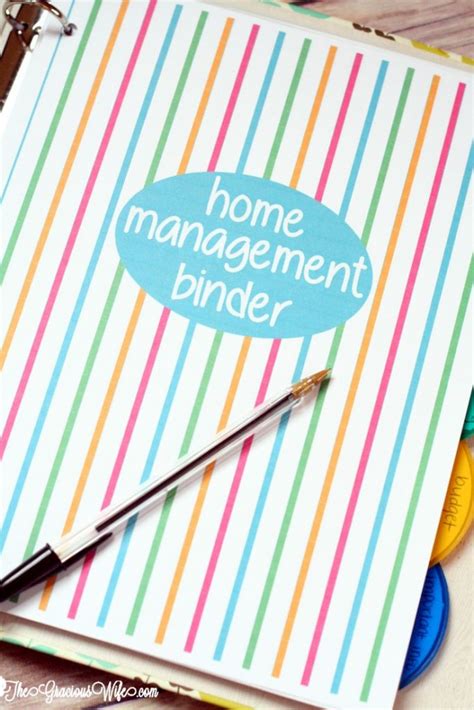 home management binder  printables  gracious wife