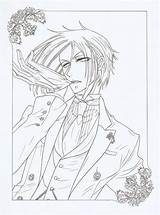 Butler Coloring Pages Anime Drawing sketch template