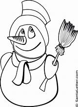Snowman Christmas Coloring Pages Small sketch template