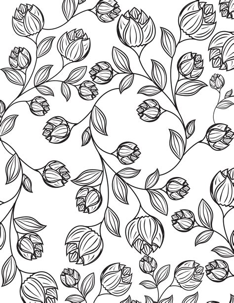 flower coloring pages coloring pages flowers relax etsy finland