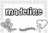 Coloring Madeline Pages Popular Name sketch template