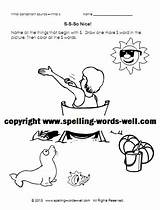 Phonics Coloring Pages Printable Spelling Both Version Sounds Beginning Sunscreen sketch template