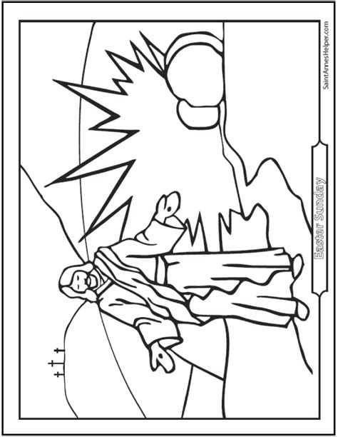 resurrection coloring page jesus  easter sunday