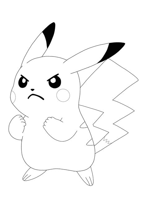 angry pokemon pikachu coloring pages   coloring sheets