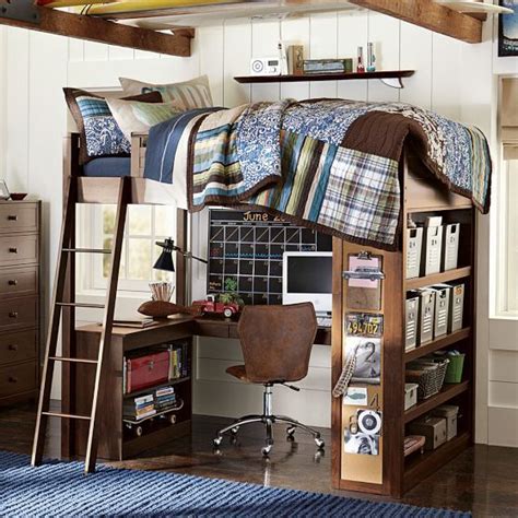 loft bed  pottery barn furniture spaces pinterest