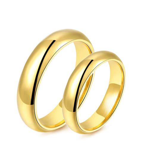 classic yellow gold plated titanium wedding ring men zoey zoey