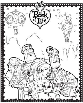 book  life characters coloring book  print