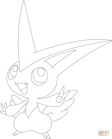 victini coloring page  printable coloring pages