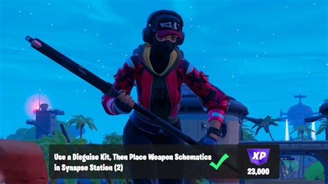 disguise kit  place weapon schematics  synapse station fortnite resistance quests