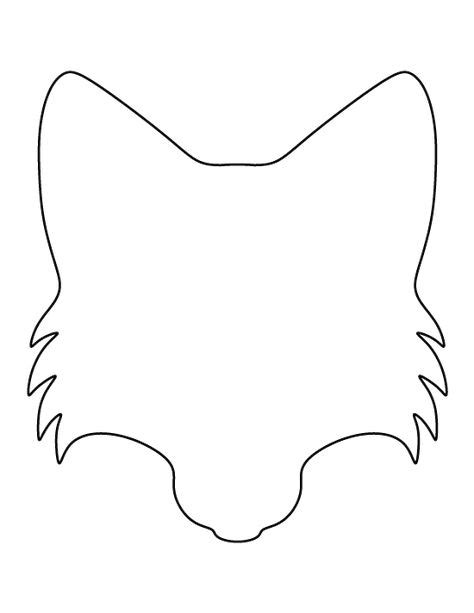 image result  fox pattern cut  fox face face template