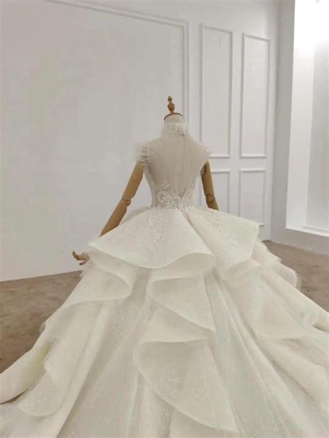Luxury Princess Ruffled Tiered Skirt Sleeveless White