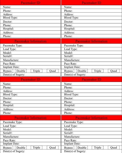 printable medical cards     printablee