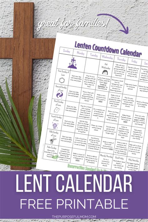 printable lent calendar   purposeful mom