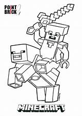 Minecraft Coloring Pages Pickaxe Printable Print Getcolorings Color sketch template